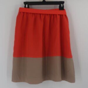 Express Women's Color Block Skirt Orange/Tan Size Small